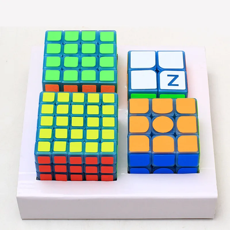 Z куб черный рыцарь Светящийся синий магический Подарочная коробка 2x2x2 3x3x3 4x4x4 5X5X5