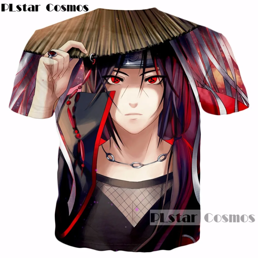 PLstar Cosmos классические винтажные футболки в стиле Харадзюку Наруто красивый Uchiha Itachi принт Мужская 3D Футболка женская аниме футболка