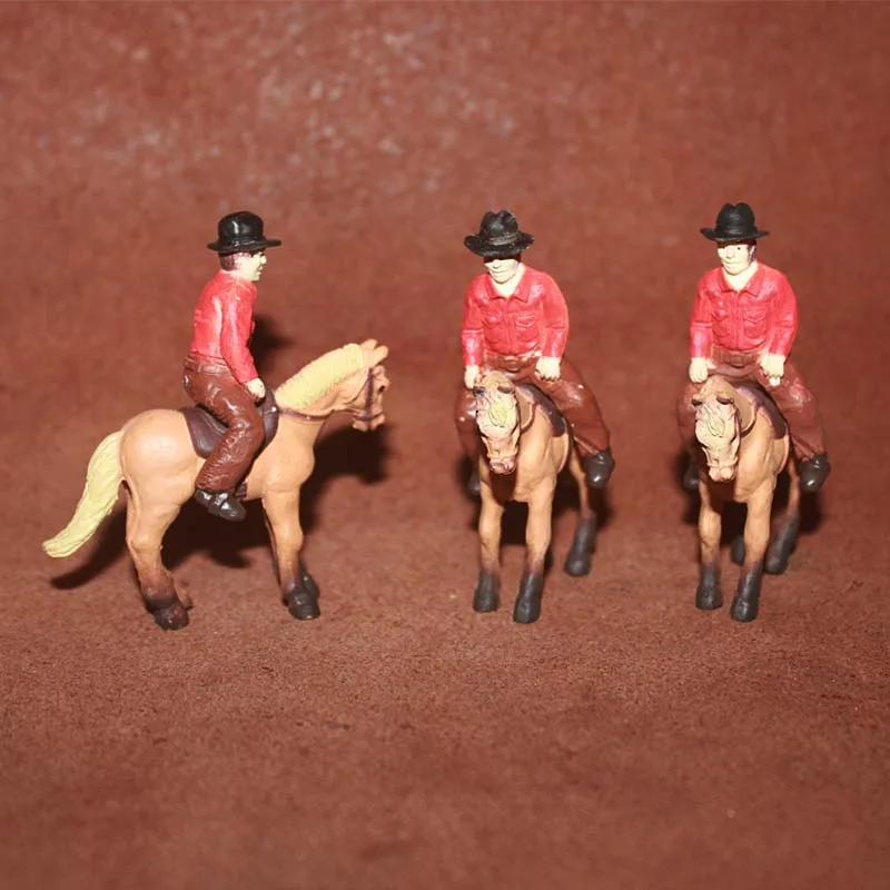 

ПВХ фигурка Лошади Райдер ковбойская модель игрушка подарок 3 шт./компл.