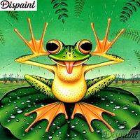 dispaint full squareround drill 5d diy diamond painting cartoon frog embroidery cross stitch 3d home decor a10666