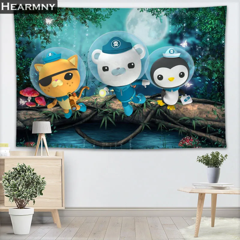 Гобелен HEARMNY Octonauts тканевый гобелен настенный для спальни гостиной одеяло йоги