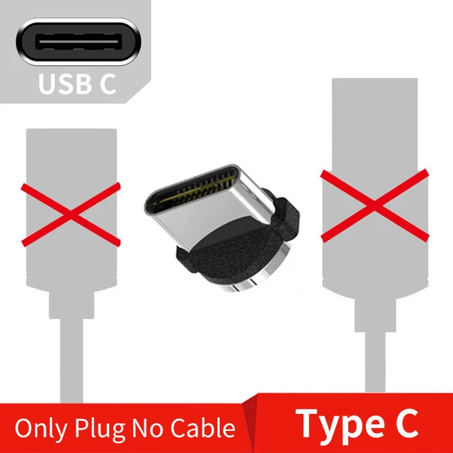 TypeCplugNocable Rosinop 2.4A Быстрая зарядка 3 в 1 Магнитный кабель для iphone светящийся usb type C Магнитный зарядный кабель для xiaomi Micro USB Android - Цвет: TypeCplugNocable