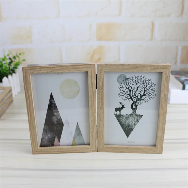 Home Desktop Decor Wood Resin Bow Knot Wall Hanging Vintage Wooden Frame for Family Christmas Gift Picture Frames | Дом и сад