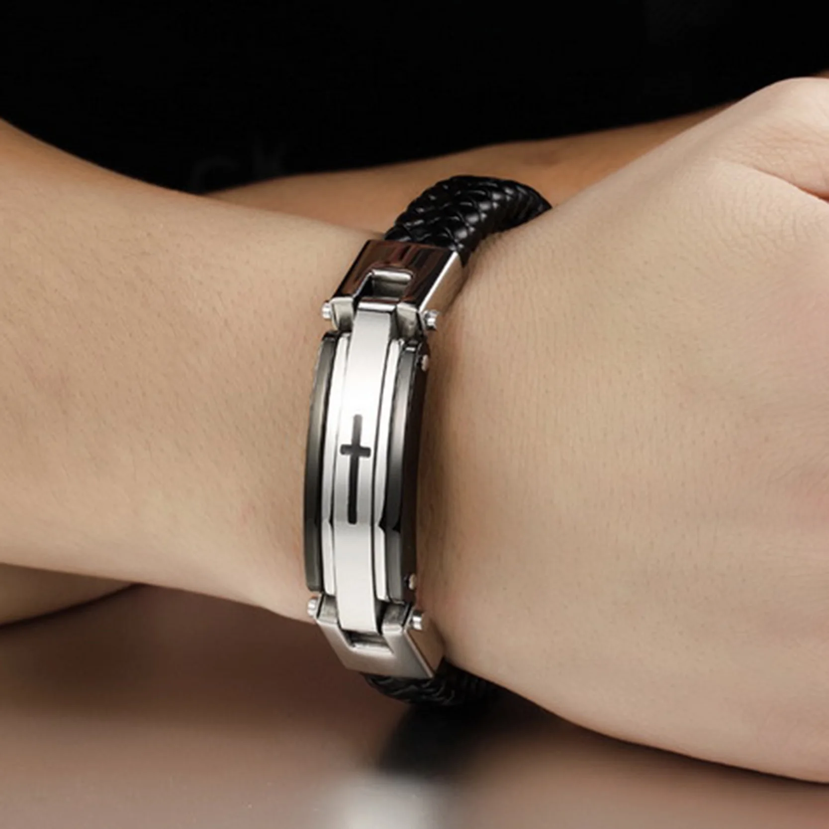 Jiayiqi мужское украшение в стиле панк из нержавеющей стали|bangles for men|leather braceletleather