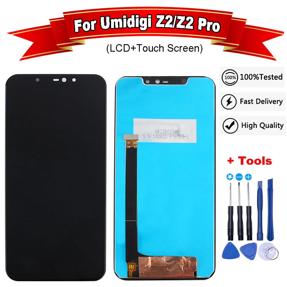 Сменный сенсорный ЖК дисплей для UMI Umidigi Z2 6 2 дюйма 100% испытано Pro|Экраны мобильных