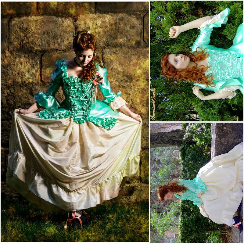 

2016 New!Elegant Victorian Corset Gothic/Civil War Southern Belle Ball Gown Dress Anna Karenina dresses US 4-16 C-005