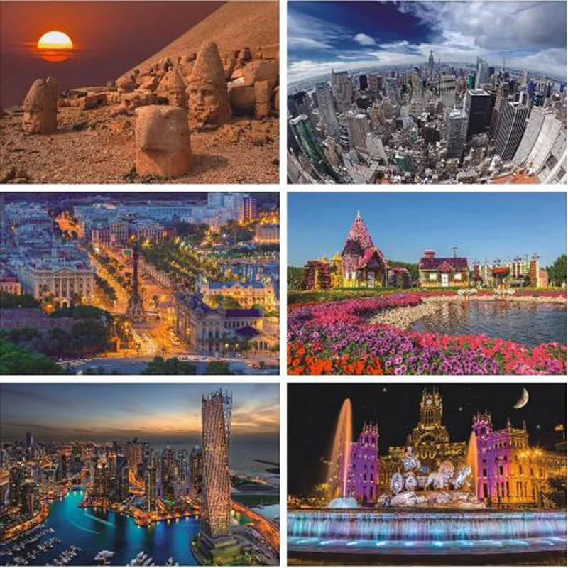 1500 штук тихая ночь для города пейзаж живопись Пазлы толстая бумага головоломка