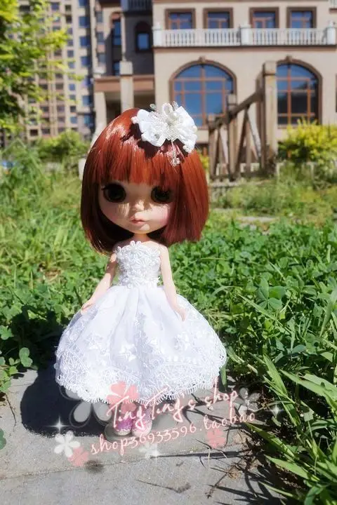 Ручная работа 3 шт./компл. 1/6 blyth Кукольное платье аксессуары модное кружевное