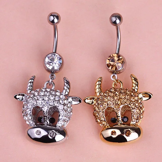 Золото корова бык животных мотаться средства ухода за кожей пирсинг Лето Секс