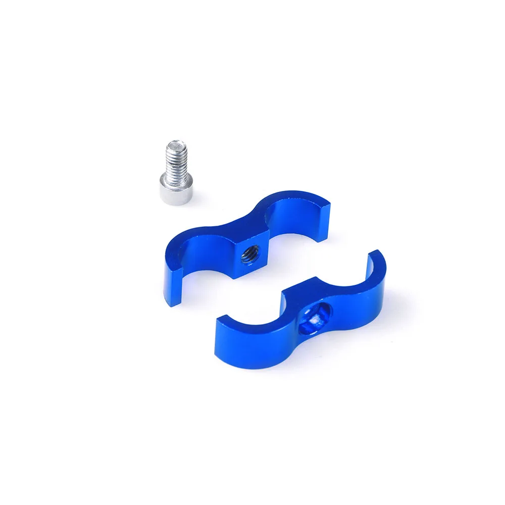 AN4 AN6 AN8 AN10 Braided Rubber Hose Line Clamp Aluminum Anodized Line Separator Separator Divider Clamp Kit Black Blue