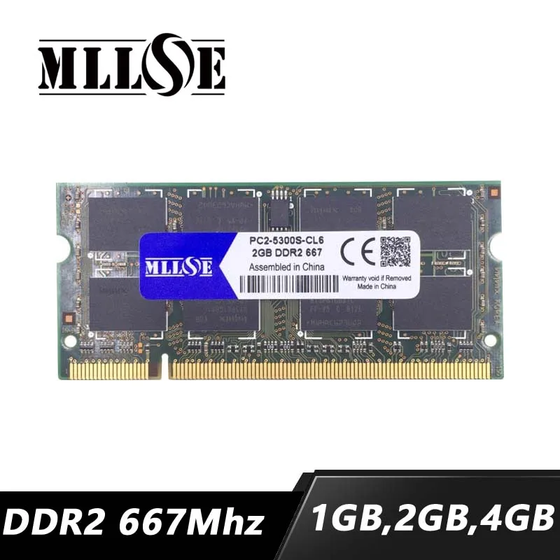MLLSE 1 Гб 2 ГБ 4 ddr2 667 pc2-5300 sdram ноутбук ram МГц pc2-5300s sodimm оперативная память 2g |