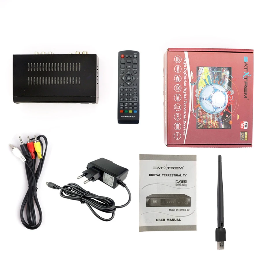 Satxtrem M2 Plus тюнер dvb t2 HD приёмникрецептор азамерики with usb wifi Digital Built-in Wifi Youtube тв приставка dvb t2 для России openbox