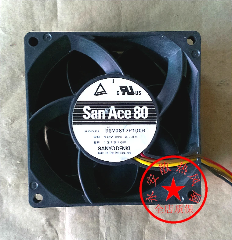 Бесплатная доставка sanyo 9GV0812P1G06 12 В 3 8a 8 см 80 мм 80x80x38 мм|80mm|sanyo |