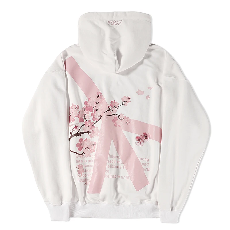 2019 couples hoodies flower anti-war pullovers sakura men and women long-sleeved baggy hip-hop | Женская одежда