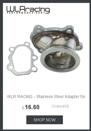 WLR RACING-адаптер из нержавеющей стали для T25 T28 GT25 GT28 2," 63 мм V-band зажим фланец турбо вниз трубы адаптер WLR4833