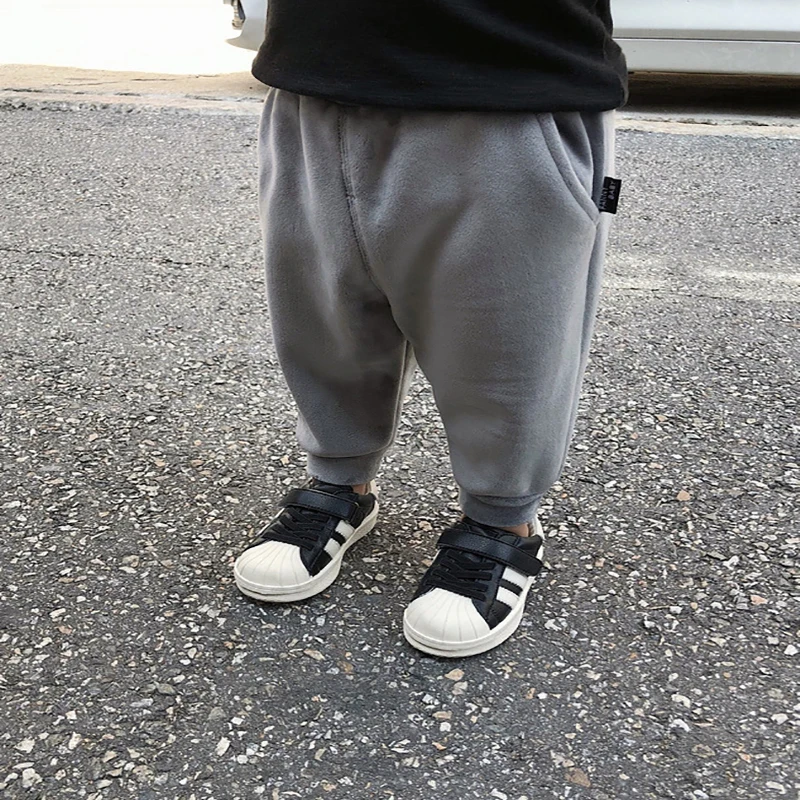 2018 штаны для мальчиков на осень и зиму бархатные детей 1 2 3 4 5 6 лет теплые брюки