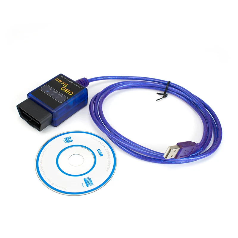 Автомобильный детектор USB интерфейс ELM327 v1.5 OBD 2 автоматический диагностический сканер OBD2 Мини elm 327 Автомобильный диагностический инструмент OBD II сканер