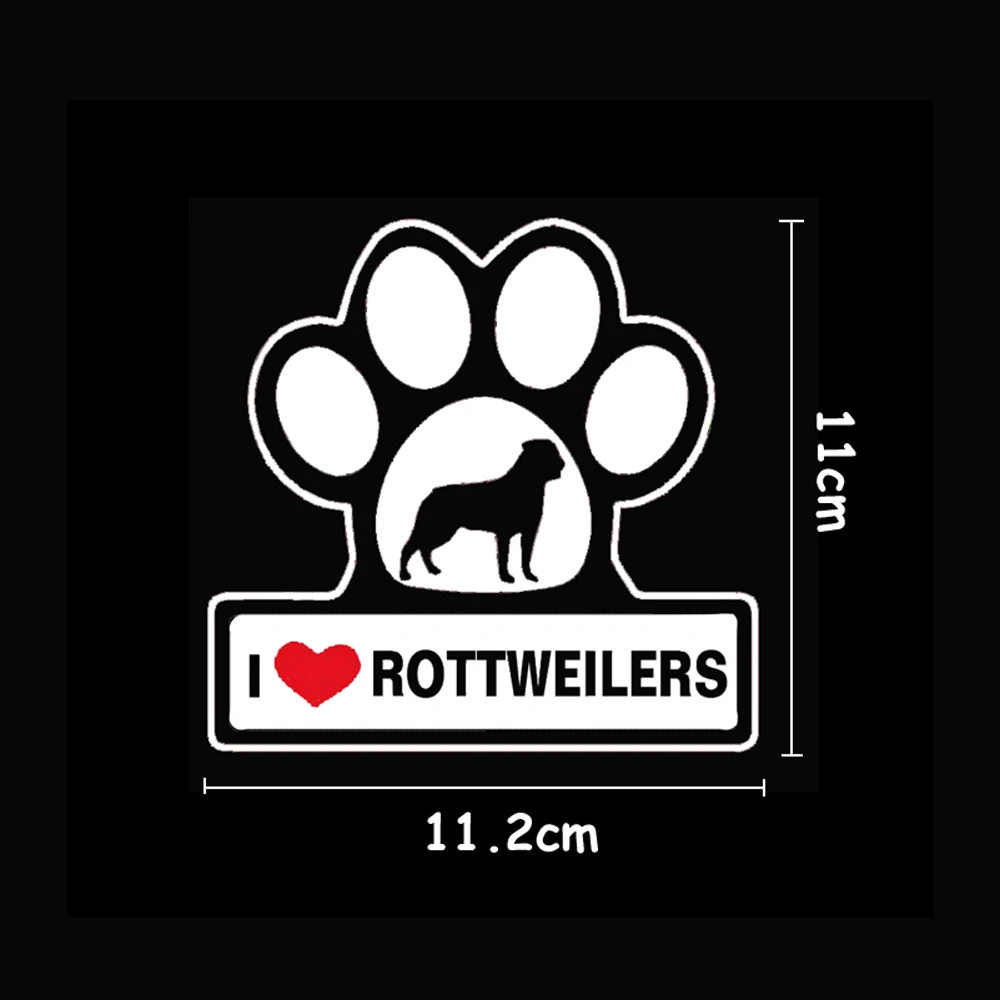 BEMOST 11 2*11 см I LOVE ROTTWEILER собачья лапа креативная личность Love Pet Автомобильная