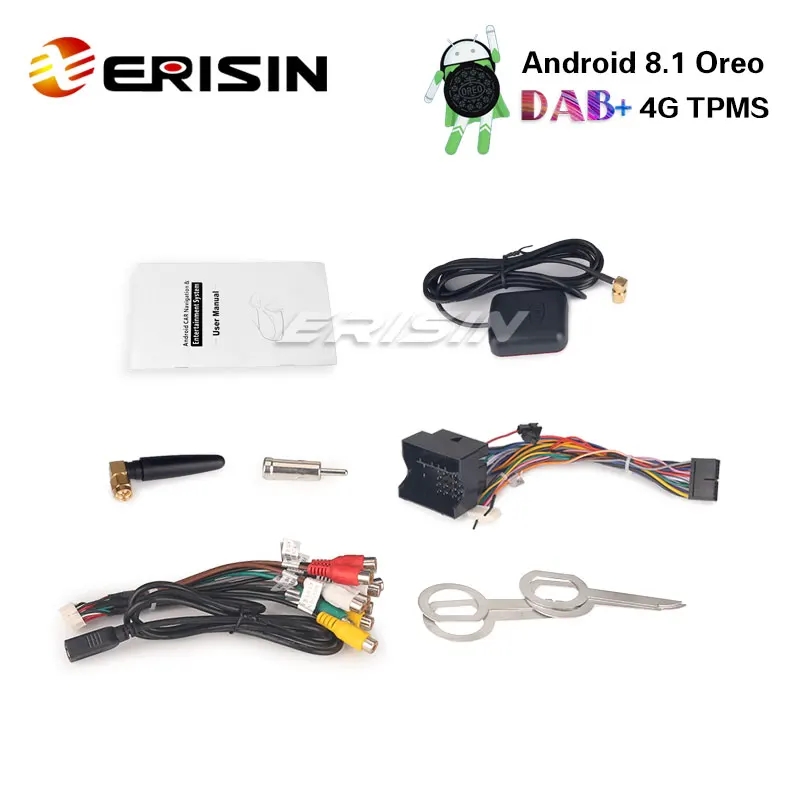 Erisin ES8276F 7 &quotAndroid 8 1 DAB + радио 4G TPMS Автомобильная стерео система gps навигация для Frod
