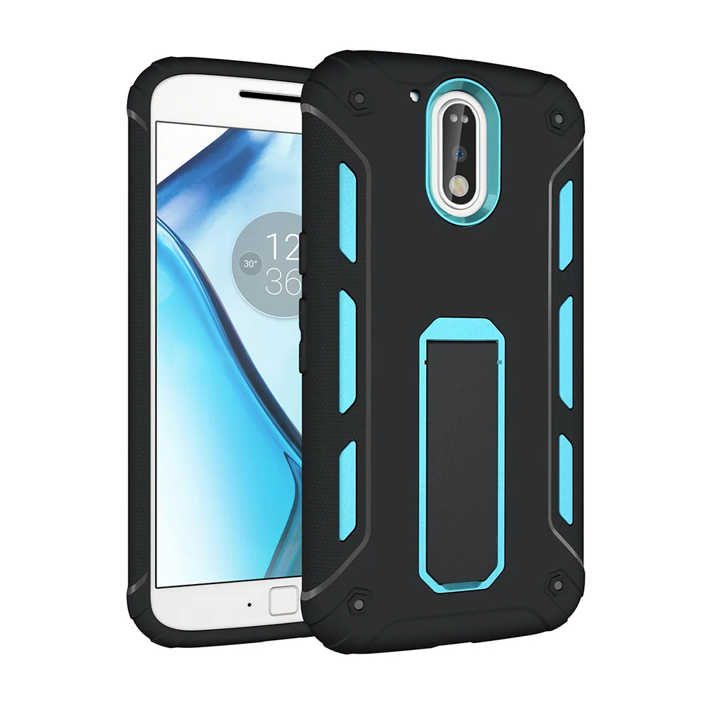 Для Motorola сучок G4 Plus защитник Панцири Прочный Heavy Duty амортизирующие Стенд крышка