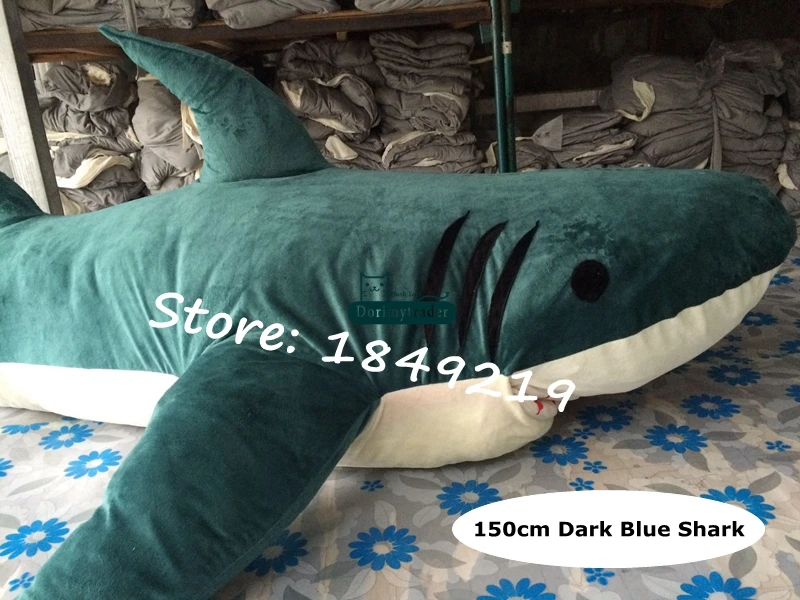 Dorimytrader Cartoon Animal Shark Beanbag Плюшевые мягкие акулы Игрушка Спящая сумка Tatami Sofa Mat Отличный подарок для детей Lover 2 Размеры