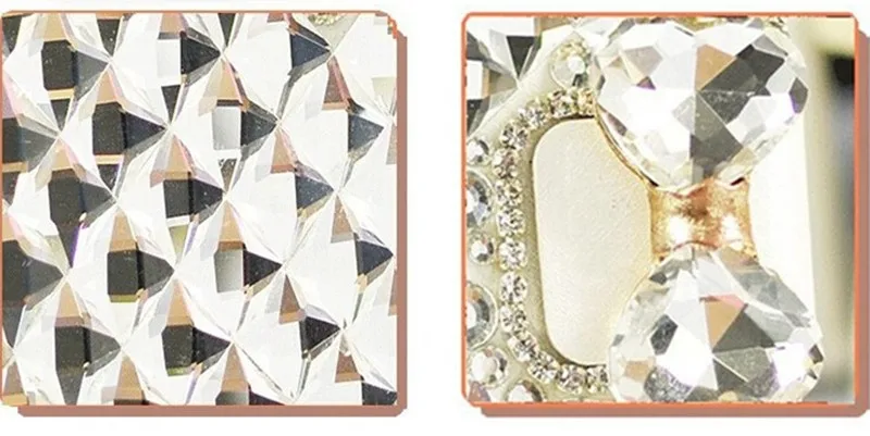 10 Шт./лот Новый Роскошный Bling Диаманта Rhinestone Бумажник Кожаный Телефон Случае