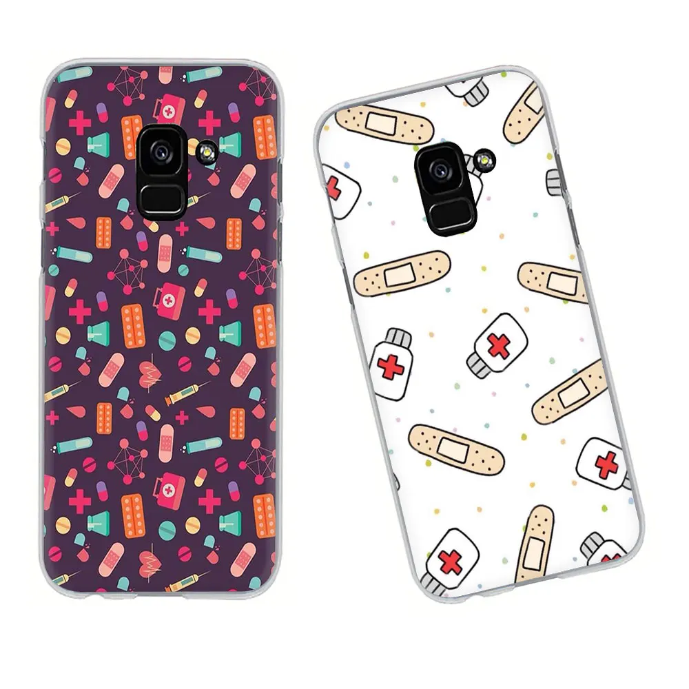 Твердый чехол для телефона медсестра медицинская медицина сердце Samsung Galaxy A6 plus 7 8