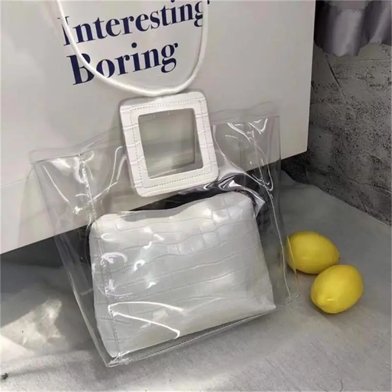 Новинка 2018 стильная женская сумка M R.L модная Универсальная прозрачная из ПВХ