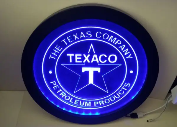 TEXACO фарфор газовый насос мужская пещера RGB светодиод многоцветный беспроводной