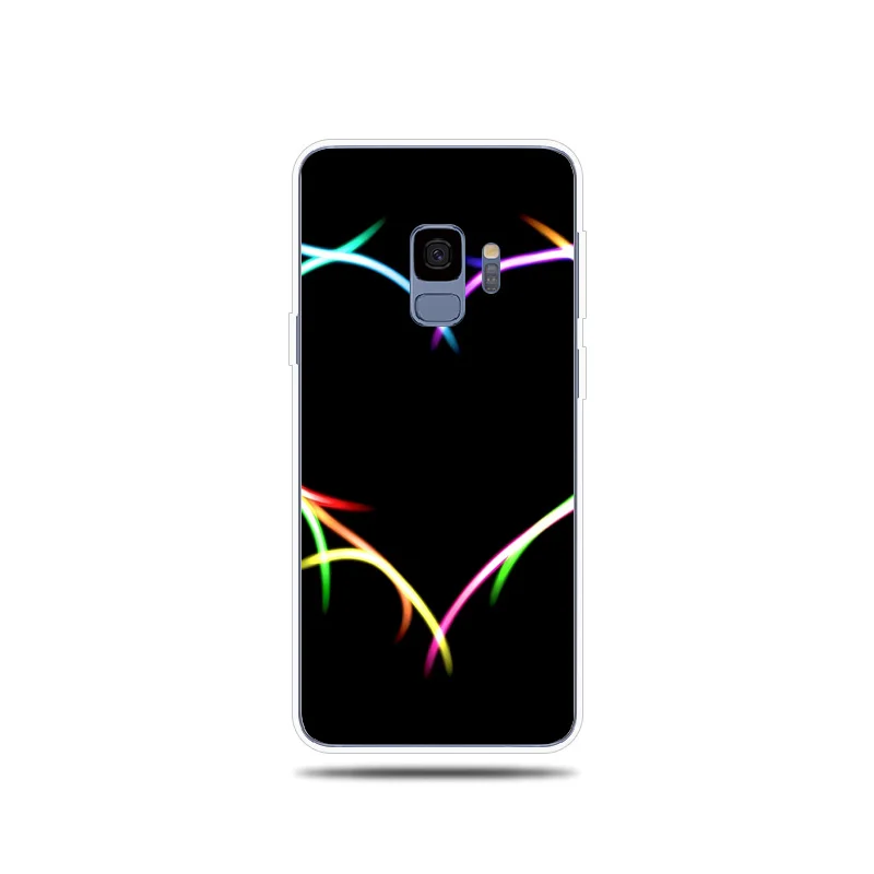 Heart-shaped five pointed star pattern Silicone Phone Case For Samsung Galaxy S5 S6 S7 Edge S8 S9 Plus Note 8 9 Cover Coque |