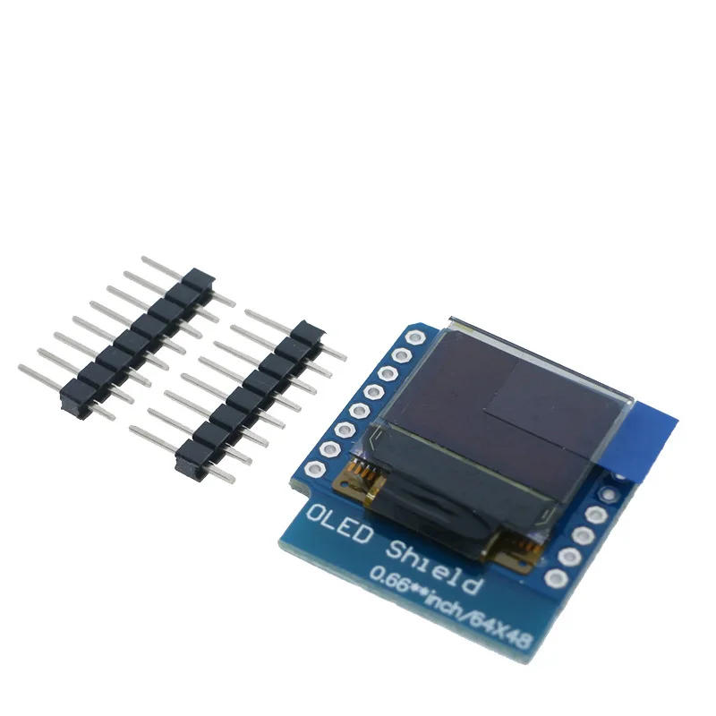 0 66 &quotдюймовый 64X48 IIC I2C OLED LED ЖК дисплей экран для Arduino совместимый D1 Мини |