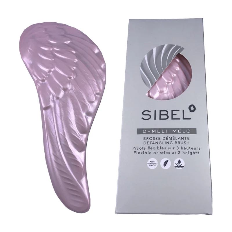 light Pink Angle BESTGORILLA популярный и практичный массаж Клубок Расческа Щетка для волос профессиональная расческа анти-Статический белый Ангел крылья расческа - Цвет: light Pink Angle