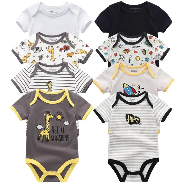 baby bodysuits 8918 Боди для новорожденных; 8 шт./лот; хлопковые кружевные Дизайнерские летние боди с принтом; Roupas de bebe; комбинезон; одежда для маленьких девочек - Цвет: baby bodysuits 8918