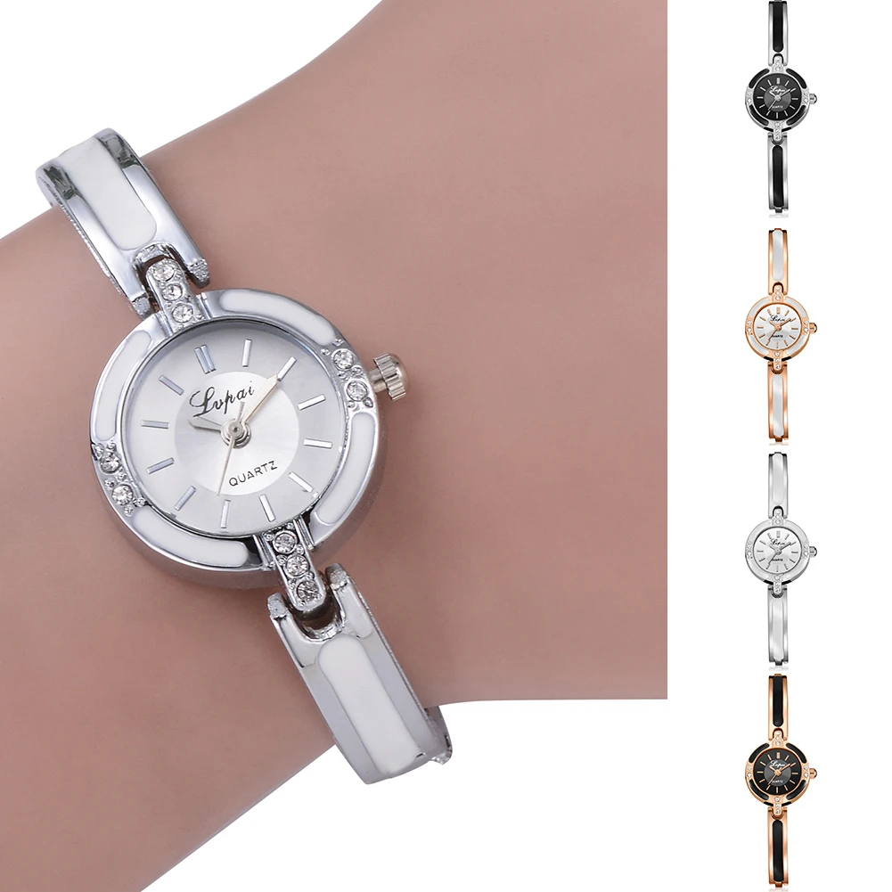 

Fashion Elegant Rhinestone Metal Band Analog Quartz Bracelet Watch Women Jewelry