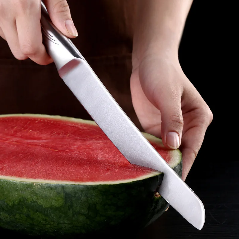 Дамасская сталь шеф-повара ножи арбуз фрукты Vegatable sashimi суши кухонный хлебный нож