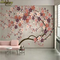 beibehang a tree flower murals wallpaper 3d tv background large wall painting wallpapers for living room mural floral wall paper