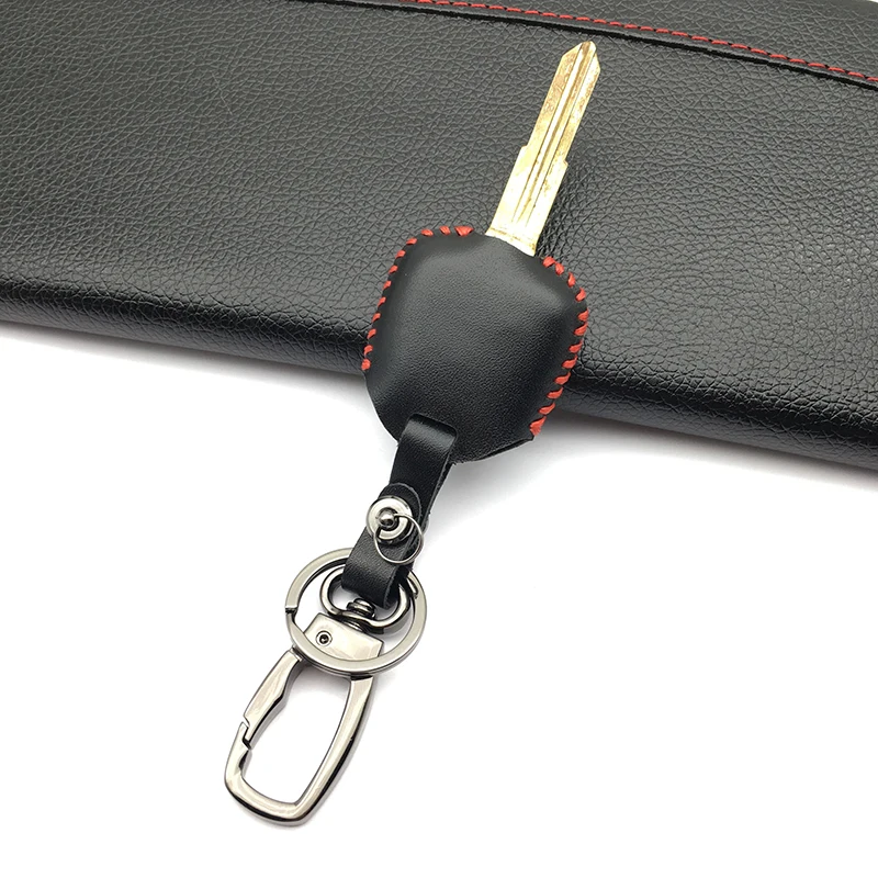 Кожаный чехол брелок для ключей Mitsubishi Outlander Pajero Lancer Ex / Asx|key case for car|car key cover3 keys |