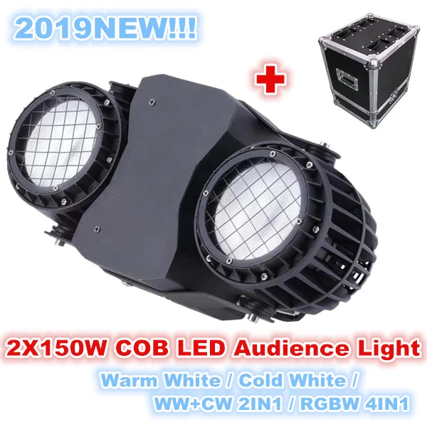 Профессиональный сценический свет 2X150w cob 2eys поворотный светодиодный объектив
