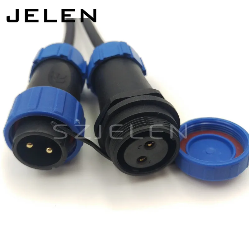 SP2110 водонепроницаемый разъем 2-контактный штекер + гнездо светодиодное