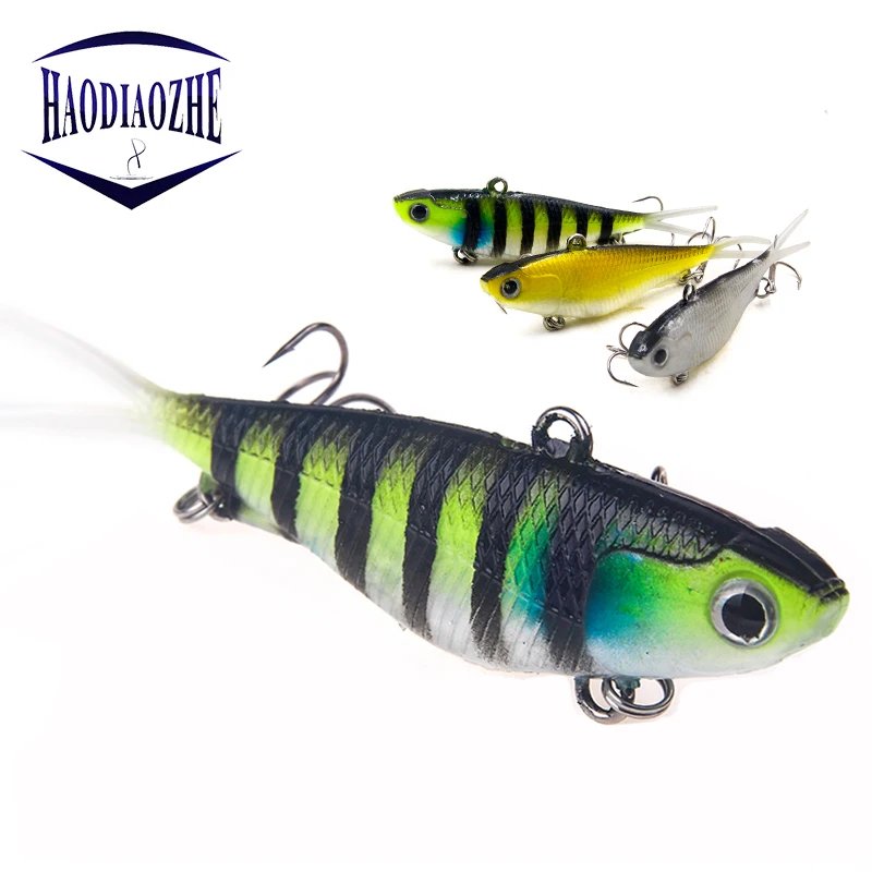 HAODIAOZHE VIB Рыболовная Приманка Minnow мягкие приманки острые искусственные крючки 9 5