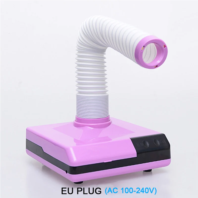 Hot Pink EU Plug RIKONKA 60 Вт мощный пылесборник для ногтей 3800 rmp пылесос для ногтей Вентилятор салонный всасывающий для маникюра дрель с фильтром - Цвет: Hot Pink EU Plug