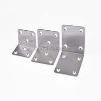 new 100pcs stainless steel corner brackets furniture fixing joining parts metal connector thickness 2mm right angle brackets
