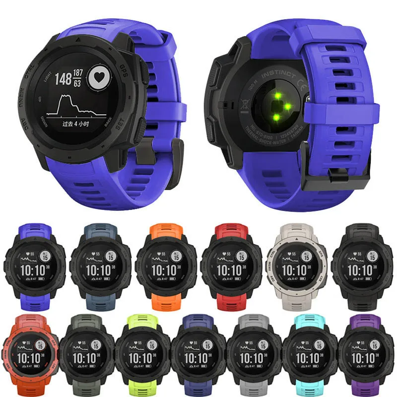 22 мм серия Аксессуары силиконовый спортивный ремешок для Garmin Instinct быстросъемный