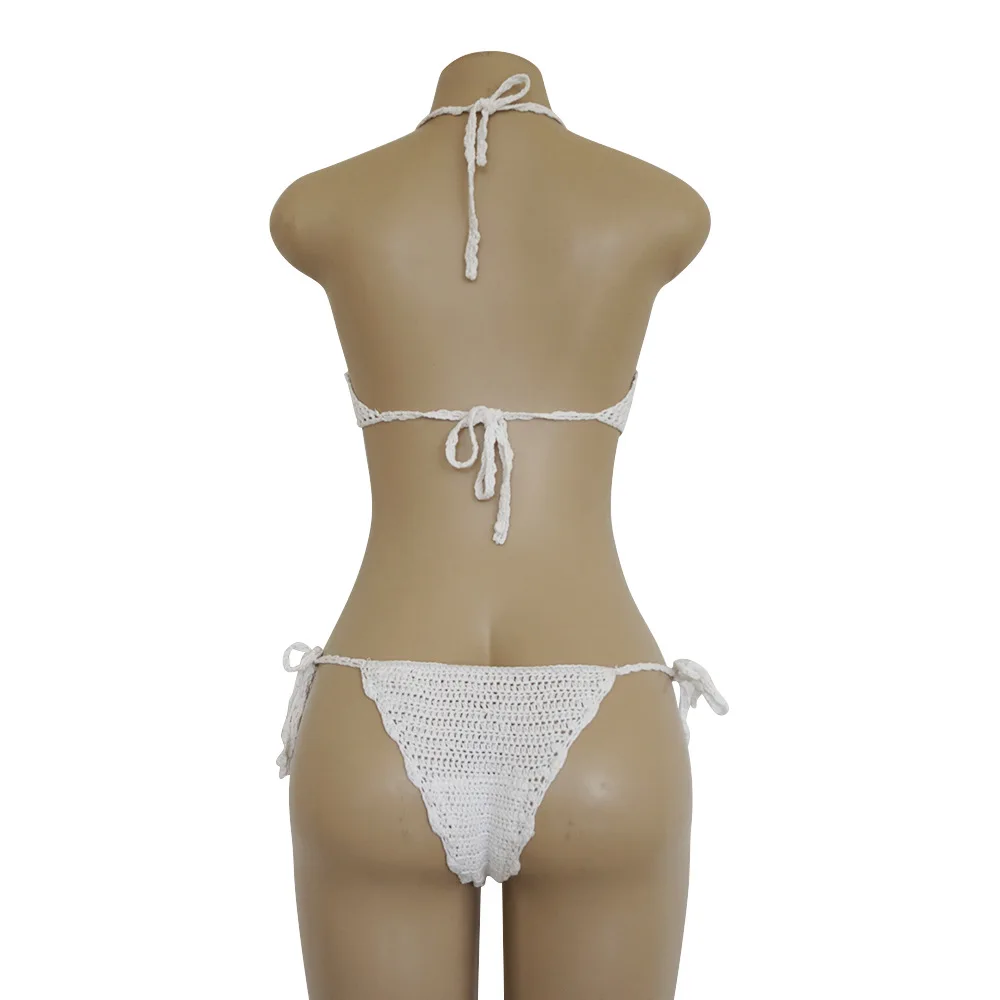 Женский трикотажный комплект из двух предметов с бюстгальтером пуш ап и лямкой