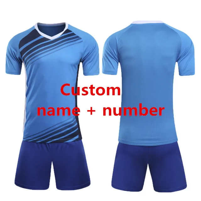 Custom name number Мужской тренировочный костюм для футбола Survete, Комплект футболок для футбола для мальчиков, молодежный футбольный комплект для детей, Maillot De Foot sets - Цвет: Custom name number