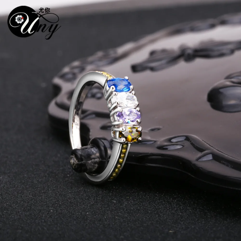 UNY Ring 925 Sterling Silver Custom Engrave Rings Family Heirloom Anniversary Mothers Gift Personalized Birthstone DIY | Украшения и