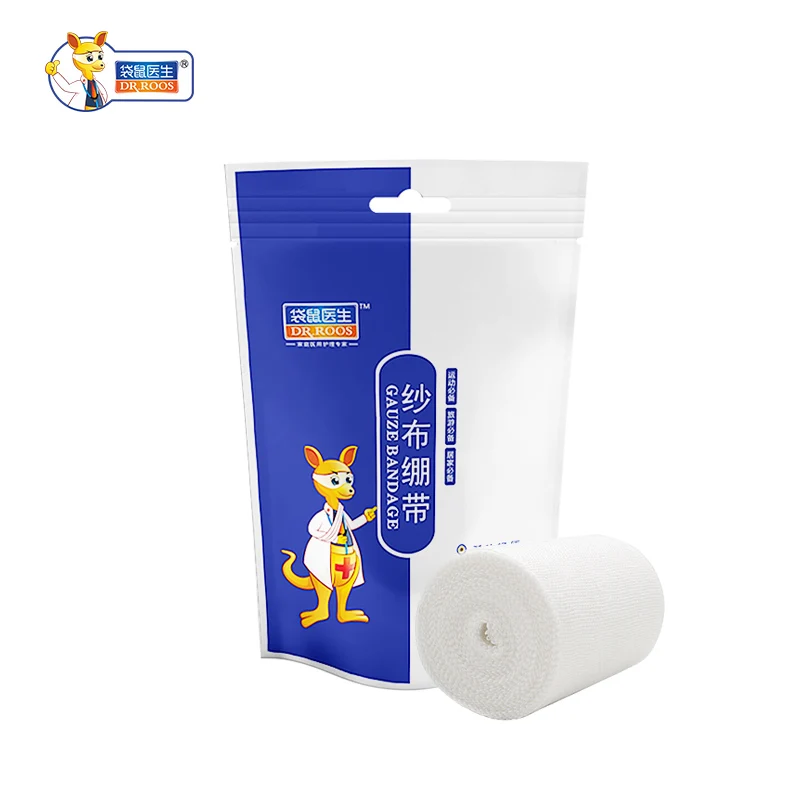 

DR.ROOS 5 рулонов, 5 см x 600 см, медицинская хлопковая ткань, легко разорвать бандаж для оказания первой помощи для ухода за ранами