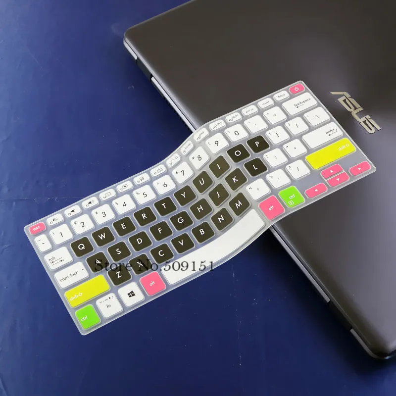 Candy black Силиконовый чехол-клавиатура для ноутбука, защитная пленка для Asus S4300 S4300U S4300UN, новинка, ASUS Vivobook S2 14 - Цвет: Candy black