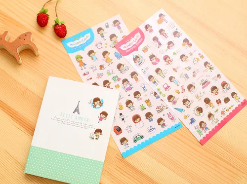 6 шт. наклейки из ПВХ для ежедневного скрапбукинга дневника телефона товары