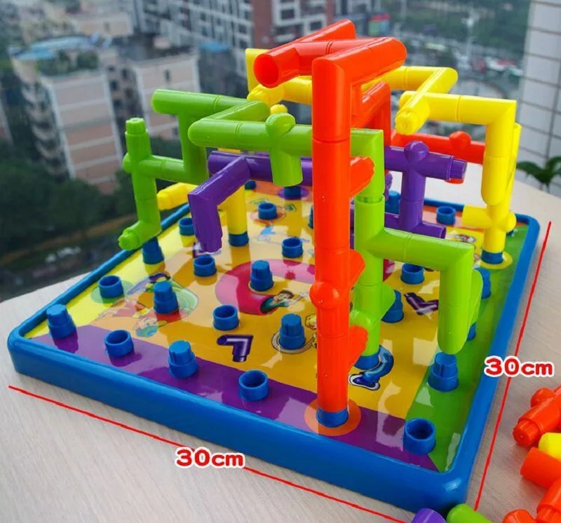 Fly AC 80 Piece Interlocking Pipeline Maze Building Set - Open Ended Construction Toy for Ages 4 and Up | Игрушки и хобби